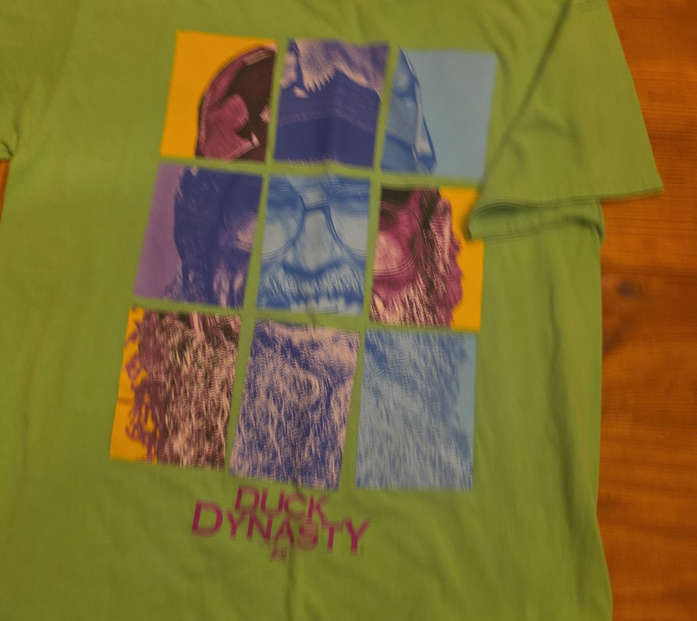 Gildan Lime Green Duck Dynasty Grid Portrait Short Sleeve Tee
